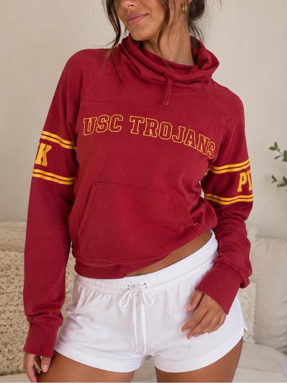 Victoria’s Secret PINK USC Trojans Cowl Neck Sweatshirt Small